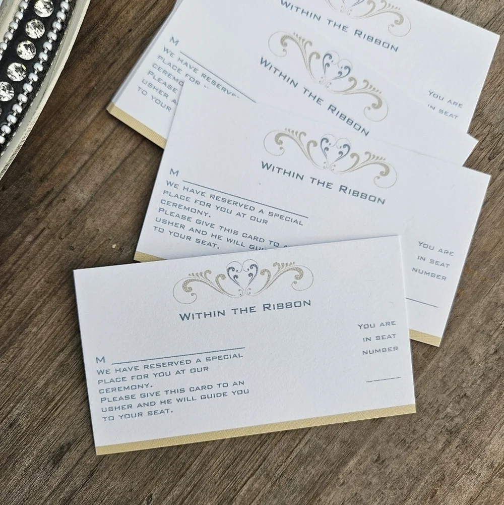30 Within the Ribbon Reserved Seating Cards